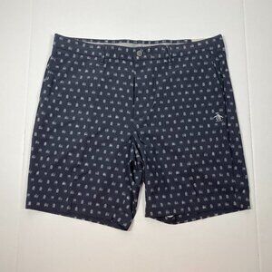 NWT Original Penguin Retro Television Print Microfiber Shorts - 8" inseam